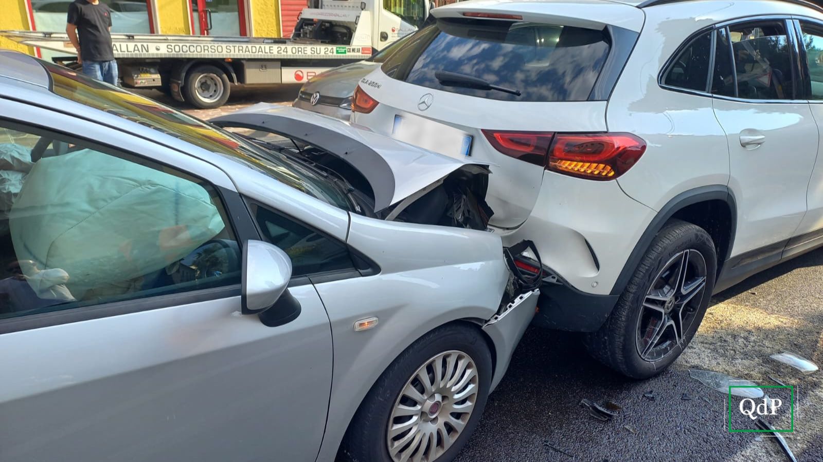 Doppio Tamponamento In Via Roma A On Di Fonte