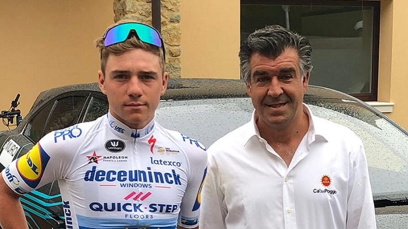 Ca del Poggio Remco Evenepoel con Alberto Stocco di Ca del Poggio