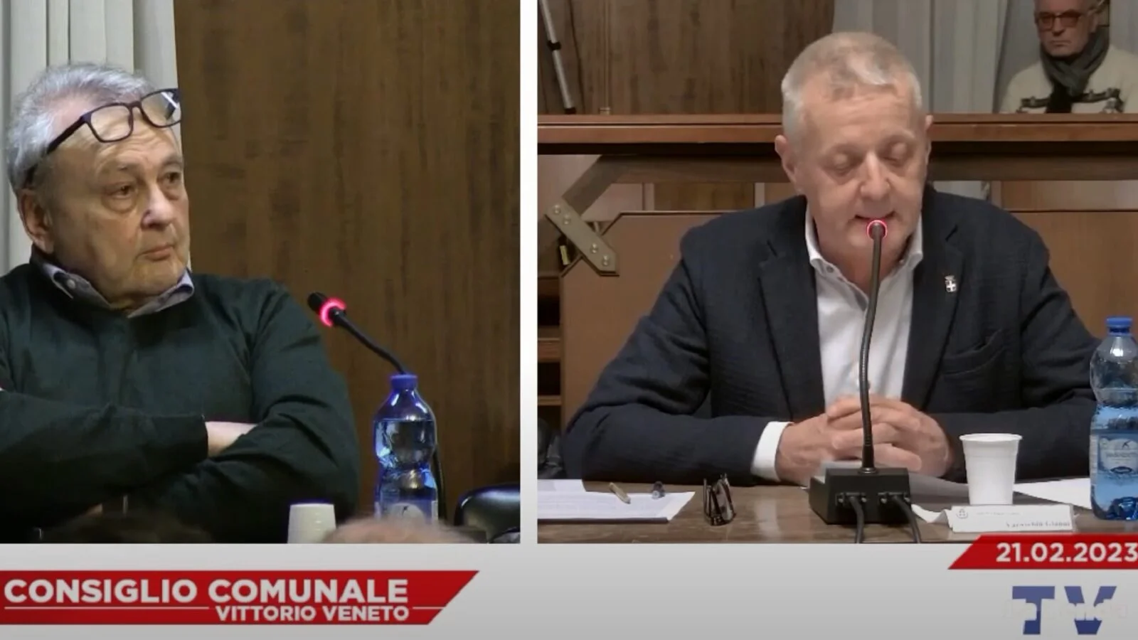 Da sinistra l'assessore Bruno Fasan e il capogruppo della lista civica “Toni Miatto sindaco” Gianni Varaschin