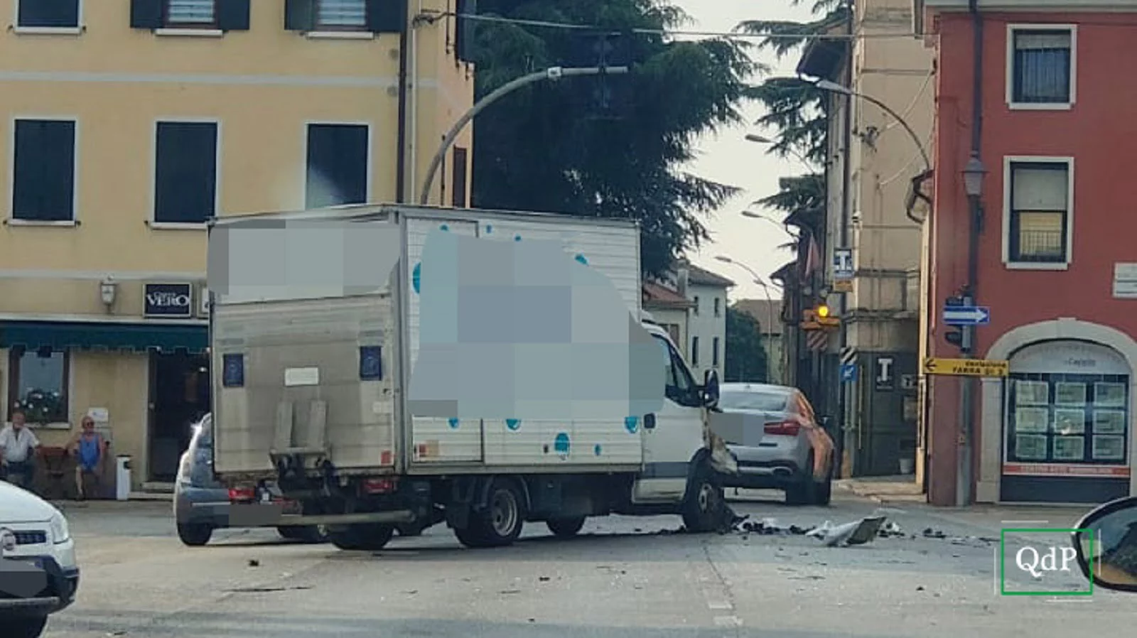 L'incidente in centro a Bigolino