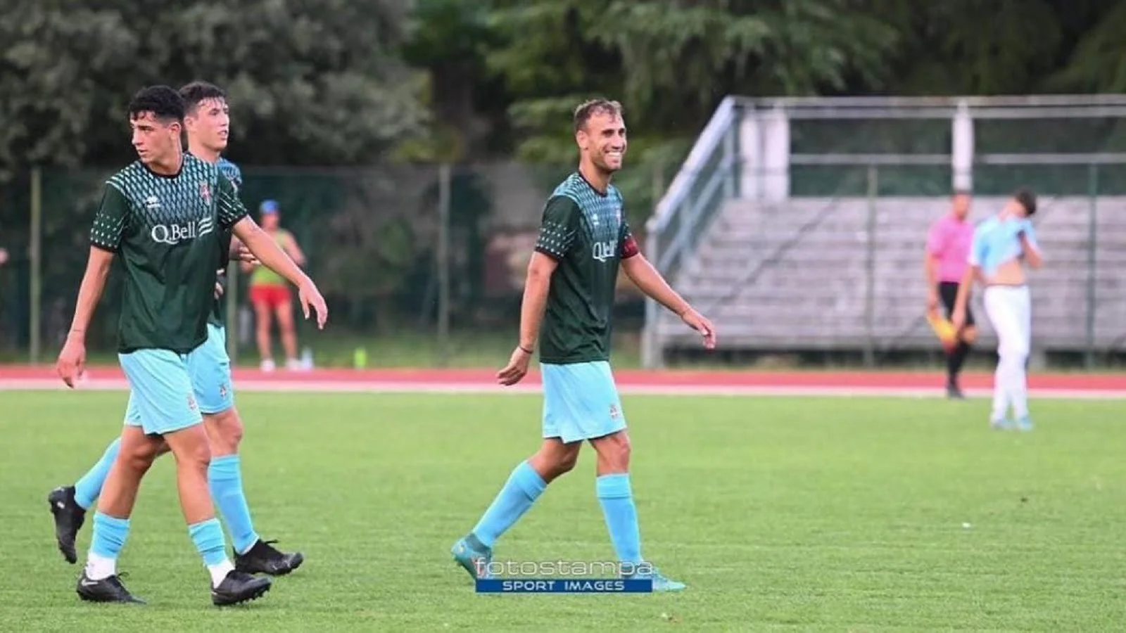 La gioia dei giocatori del Treviso dopo la vittoria - credit: Fotostampa Sport Images