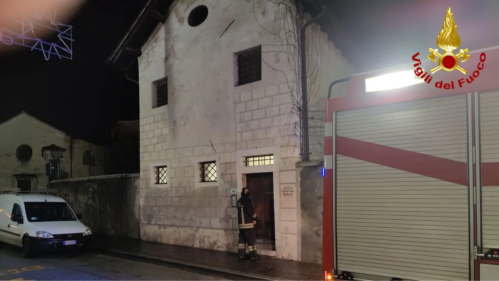 Incendio in via Cesare Battisti a Feltre