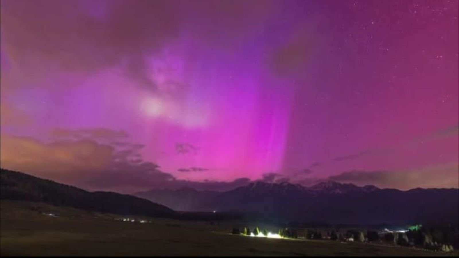 L'aurora boreale in Cansiglio