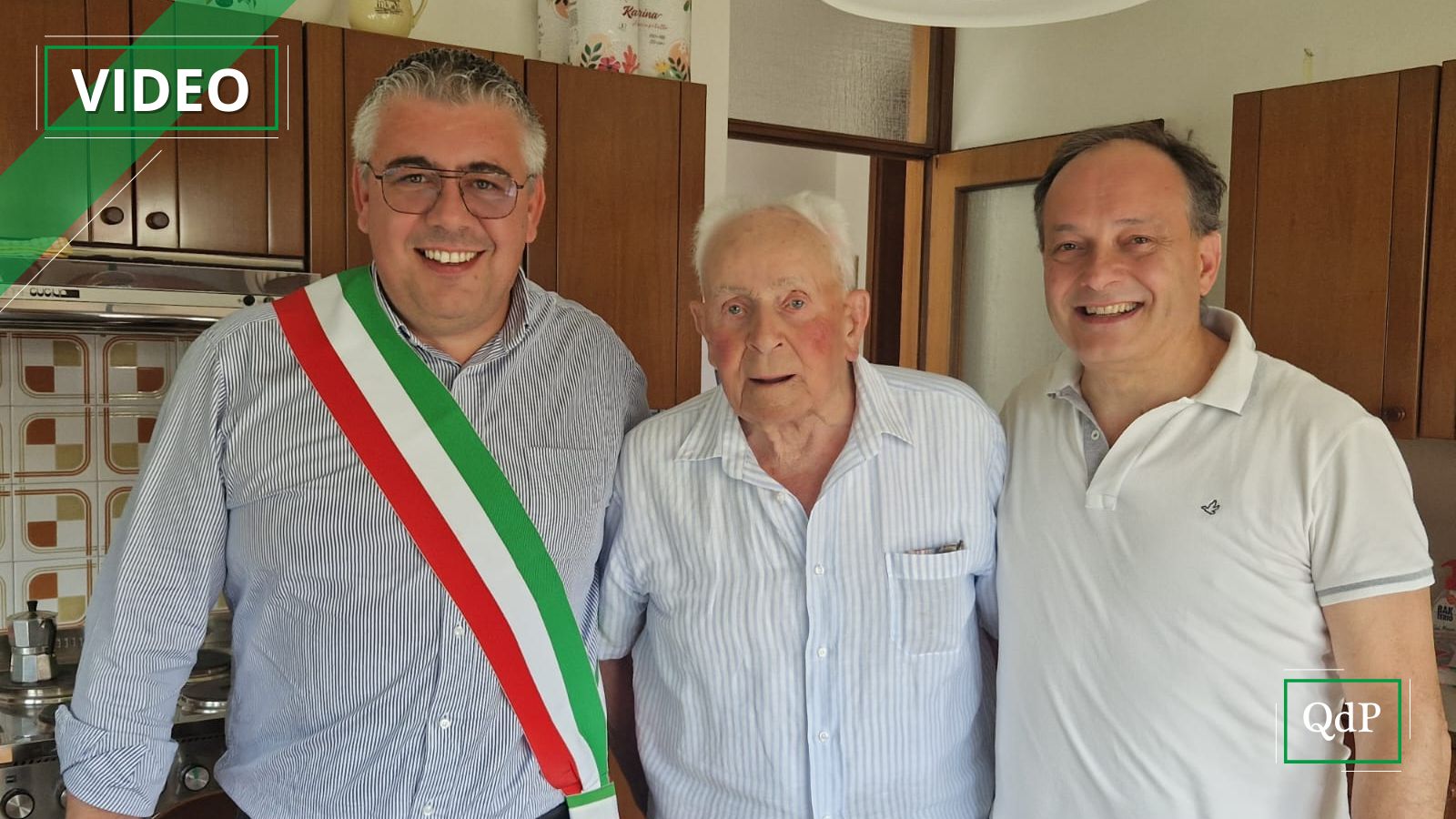Angelo Peressini con il sindaco di San Pietro di Feletto Cristiano Botteon e il vicesindaco Giorgio Comuzzi